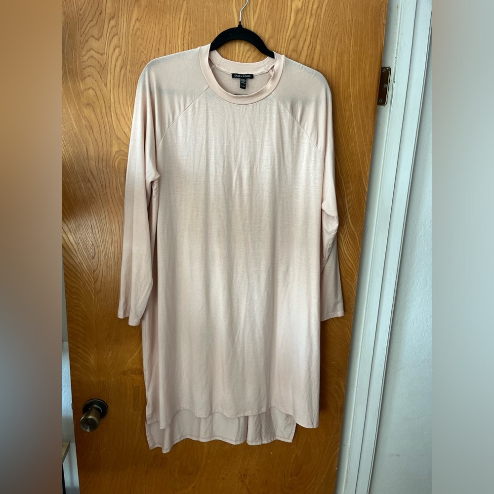 Eileen Fosher crew neck long sleeve shirt dress XL